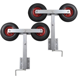 VIDAXL Boat Trailer Double Wheel Bow Support Set Of 2 59 - 84 Cm