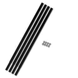 VIDAXL Ground Drill Extension Tube 4 PCs, Steel Construction With Screws, 39.4"x1.2