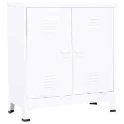 VIDAXL Industrial Storage Chest Steel In White