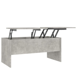 VIDAXL Coffee Table Concrete 102X50.5X46.5 Cm Engineered Wood In Grey
