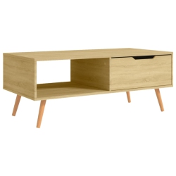 VIDAXL Coffee Table Sonoma Oak 100X49.5X43 Cm Engineered Wood