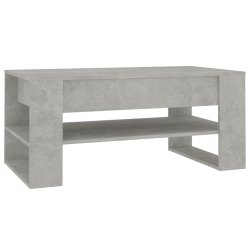 VIDAXL Coffee Table Concrete 102X55X45 Cm Engineered Wood In Grey