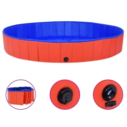 VIDAXL Foldable Dog Swimming Pool 200X30 Cm Pvc In Red