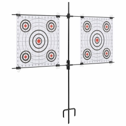 VIDAXL Target Paper Stand With Shooting Papers 78X76 Cm Steel
