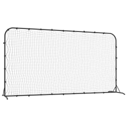 VIDAXL Football Rebounder Net 366X90X183 Cm HDpe In Black