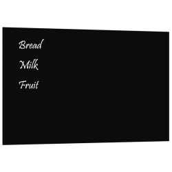 VIDAXL Wall-Mounted Magnetic Board 80X50 Cm Tempered Glass In Black