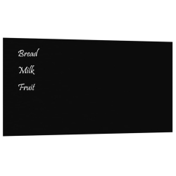 VIDAXL Wall-Mounted Magnetic Board 80X40 Cm Tempered Glass In Black