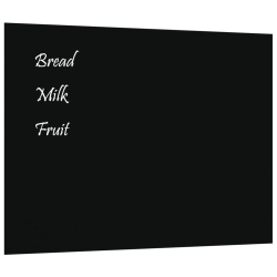 VIDAXL Wall-Mounted Magnetic Board 80X60 Cm Tempered Glass In Black
