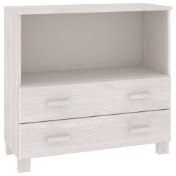 VIDAXL Sideboard Hamar 85X35X80 Cm Solid Wood Pine In White