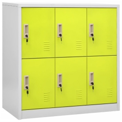VIDAXL Locker Cabinet Light Grey And 90X45X92.5 Cm Steel In Green
