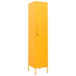 VIDAXL Locker Cabinet Mustard 35X46X180 Cm Steel In Yellow
