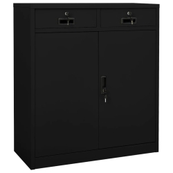 VIDAXL Office Cabinet 90X40X102 Cm Steel In Black