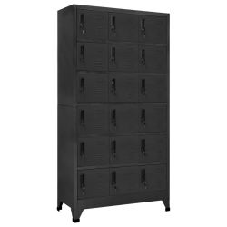 VIDAXL Locker Cabinet Anthracite 90X40X180 Cm Steel