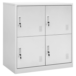 VIDAXL Locker Cabinet Light 90X45X92.5 Cm Steel In Grey