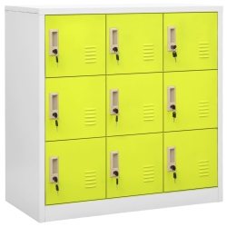 VIDAXL Locker Cabinet Light Grey And 90X45X92.5 Cm Steel In Green