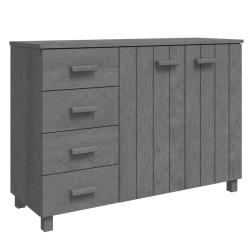 VIDAXL Sideboard Hamar Dark 113X40X80 Cm Solid Wood Pine In Grey