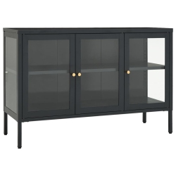 VIDAXL Sideboard Anthracite 105X35X70 Cm Steel And Glass