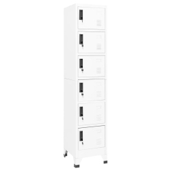 VIDAXL Locker Cabinet 38X40X180 Cm Steel In White