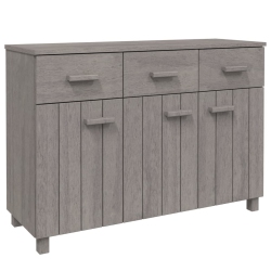 VIDAXL Sideboard Hamar Light 113X40X80 Cm Solid Wood Pine In Grey