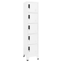 VIDAXL Locker Cabinet 38X40X180 Cm Steel In White