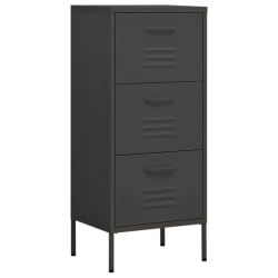 VIDAXL Storage Cabinet Anthracite 42.5X35X101.5 Cm Steel