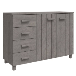 VIDAXL Sideboard Hamar Light 113X40X80 Cm Solid Wood Pine In Grey