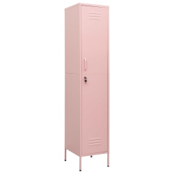 VIDAXL Locker Cabinet 35X46X180 Cm Steel In Pink