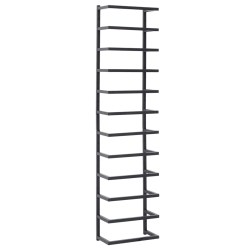 VIDAXL Towel Rack 24X12X96 Cm Steel In Black