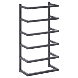 VIDAXL Towel Rack 24X12X48 Cm Steel In Black