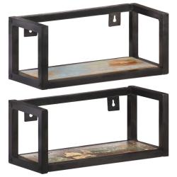 VIDAXL Wall Shelves 2 PCs 40 Cm Solid Reclaimed Wood