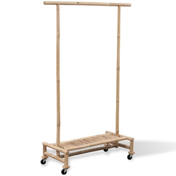 VIDAXL Bamboo Clothes Rack