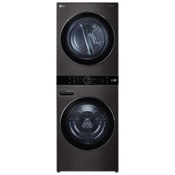 Open Box - LG WashTower 5.2 Cu Ft Washer & Dryer Laundry Centre (WKHC202HBA) -Black Steel -Perfect Condition