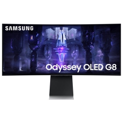 SAMSUNG - Odyssey G8 34" Wqhd 175Hz 0.1Ms Gtg Curved Oled Gaming Monitor (Ls34Bg850Snxza) -Exclusive Retail Partner