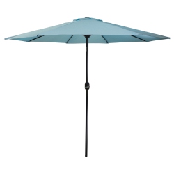 NORTHLIGHT 9Ft Outdoor Patio Market Umbrella With Hand Crank And Tilt, Turquoise In Blue