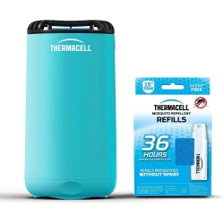THERMACELL Patio Shield Mosquito Repeller And Refill Bundle - Deet-Free & Scent-Free - Glacial In Blue