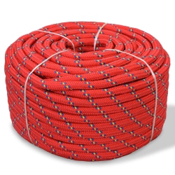 VIDAXL Marine Rope Polypropylene 14 MM 50 M In Red
