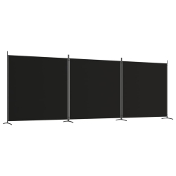VIDAXL 3-Panel Room Divider 525X180 Cm Fabric In Black