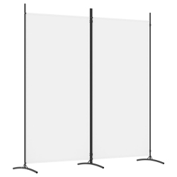VIDAXL 2-Panel Room Divider 175X180 Cm Fabric In White