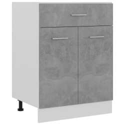 VIDAXL Drawer Bottom Cabinet Concrete 60X46X81.5 Cm Engineered Wood In Grey