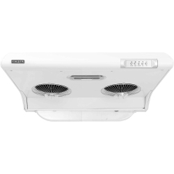 VESTA Columbus 30" Wide 3 Speeds 750Cfm Under Cabinet Range Hood With Flexible Installations And Mechanical Buttons In White
