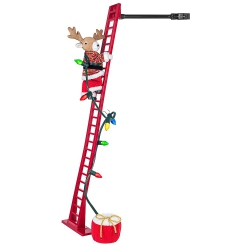 MR. CHRISTMAS Reindeer Climbing Ladder Tabletop Decoration #337227