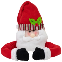NORTHLIGHT 27" Plush Santa Claus Christmas Tree Topper, Unlit