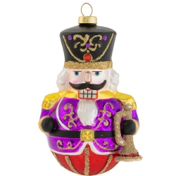 KAT ANNIE 4.5" Bugle Brigade Nutcracker Christmas Ornament With Gems