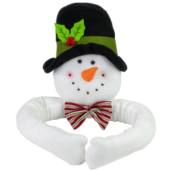 NORTHLIGHT 25" Plush Snowman Christmas Tree Topper, Unlit
