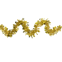 NORTHLIGHT Boa Wide Cut Tinsel Commercial Christmas Garland - 50' X 3" - - Unlit In Gold