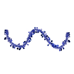 NORTHLIGHT Tinsel And Polka Dot Commercial Christmas Garland - 50' X 1.5" - Lavish - Unlit In Blue