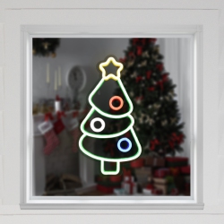 NORTHLIGHT Christmas Tree Led Neon Lighted Wall Or Window Decoration - 15