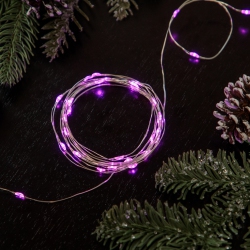 NORTHLIGHT Led Micro Fairy Christmas Lights - - 6Ft Copper Wire - 20Ct In Pink