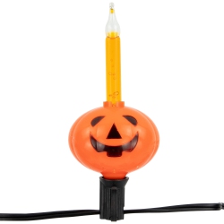 NORTHLIGHT Jack O' Lantern Halloween Bubble Lights - 6' - Wire - 7Ct In Black