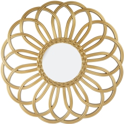 NORTHLIGHT 30" Round Sunflower Wall Mirror